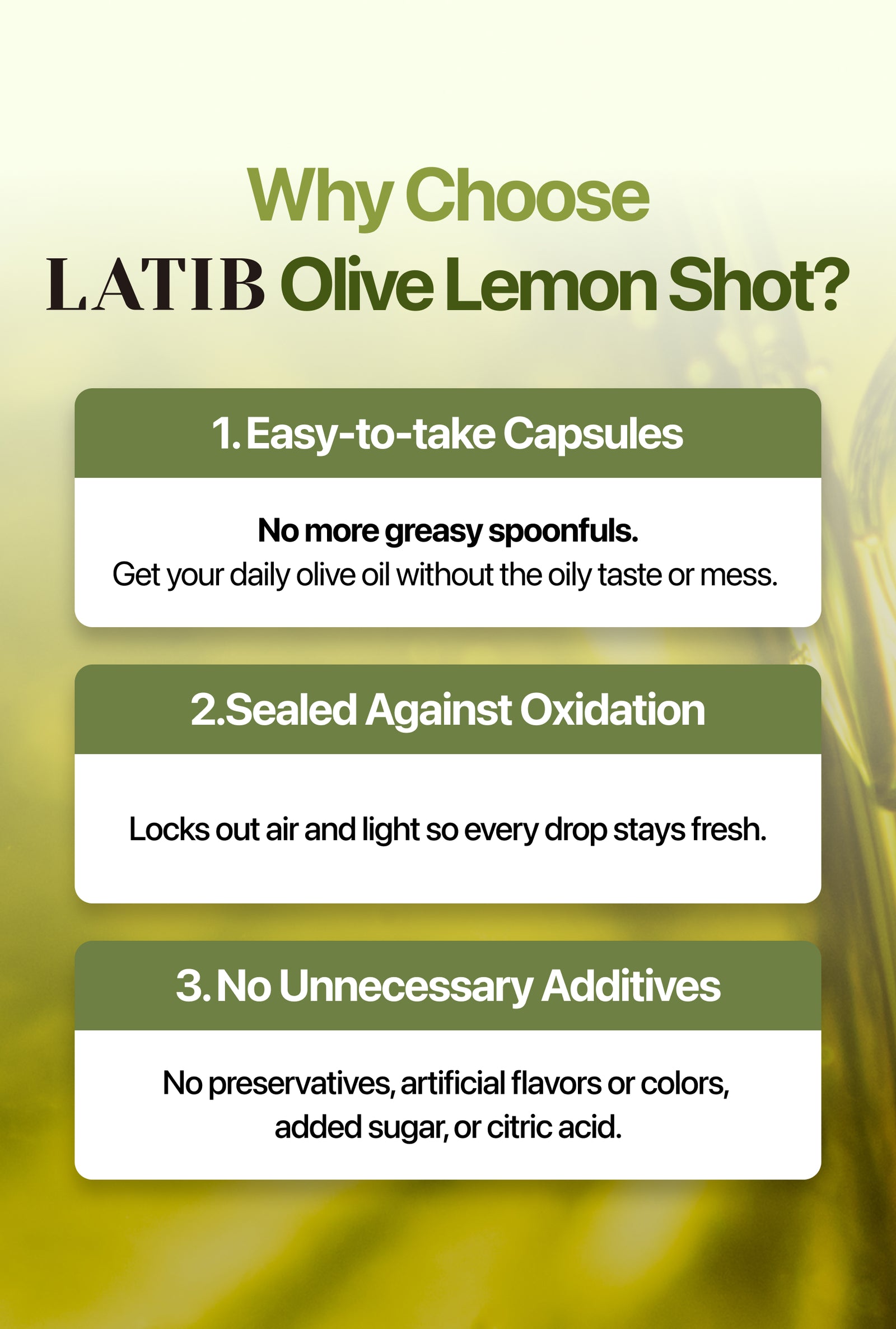LATIB Olive Lemon SHOT 14pcs 1Box